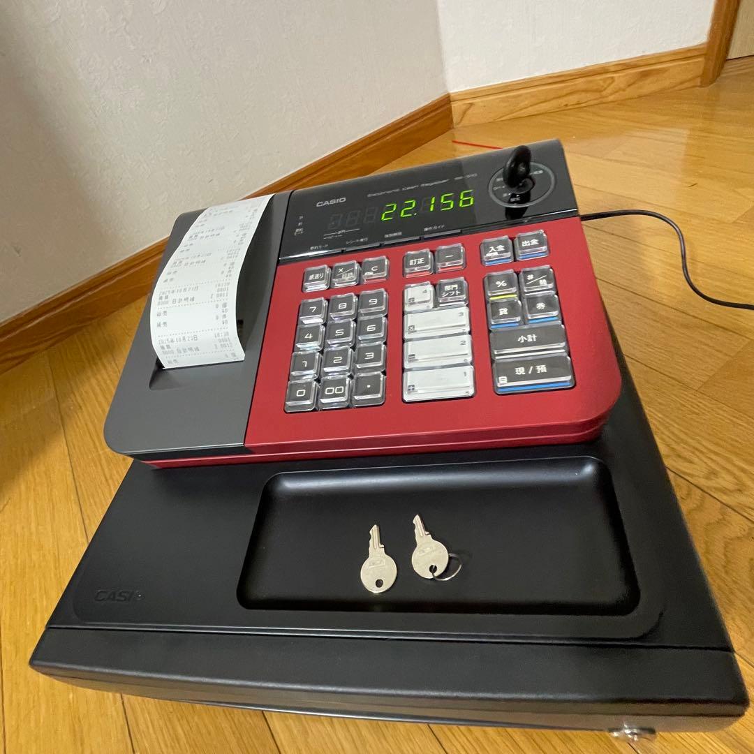 美品/1ヶ月保証付き】カシオレジスター SE-S10 人気コンパクト レッド