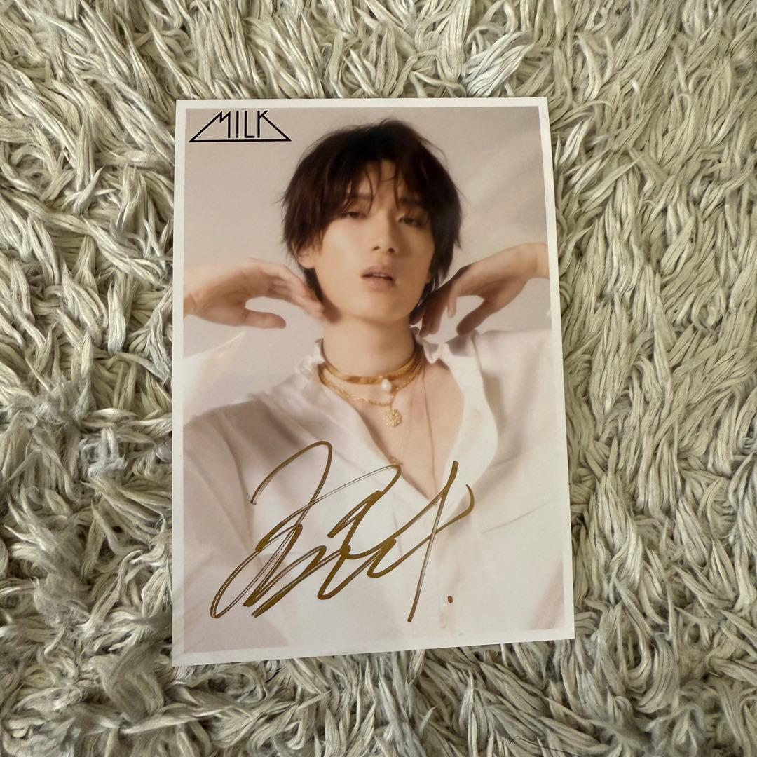 M!LK 山中柔太朗 サイン 生誕 - メルカリ