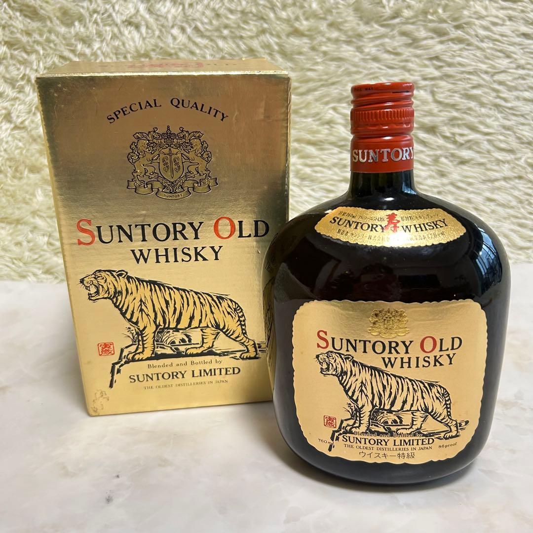 未開封箱付】サントリー オールドウイスキー 干支ボトル 虎 1986年