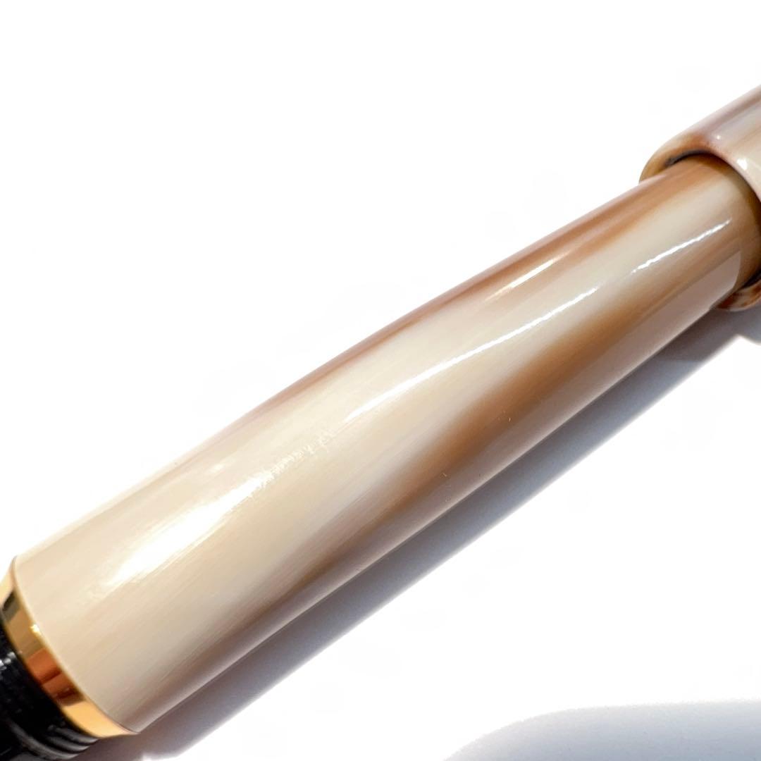 稀少品】□天然素材 水牛角軸 万年筆 B 太字 Jowoペン先 新品□