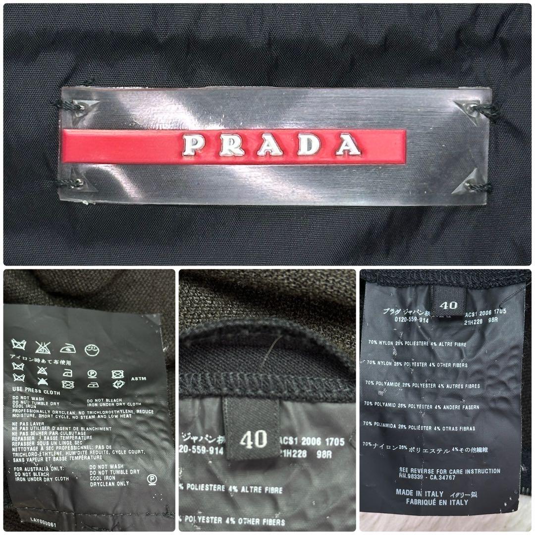 ✨美品✨PRADA プラダ Aラインスカート ボックスプリーツ 美シルエット 黒