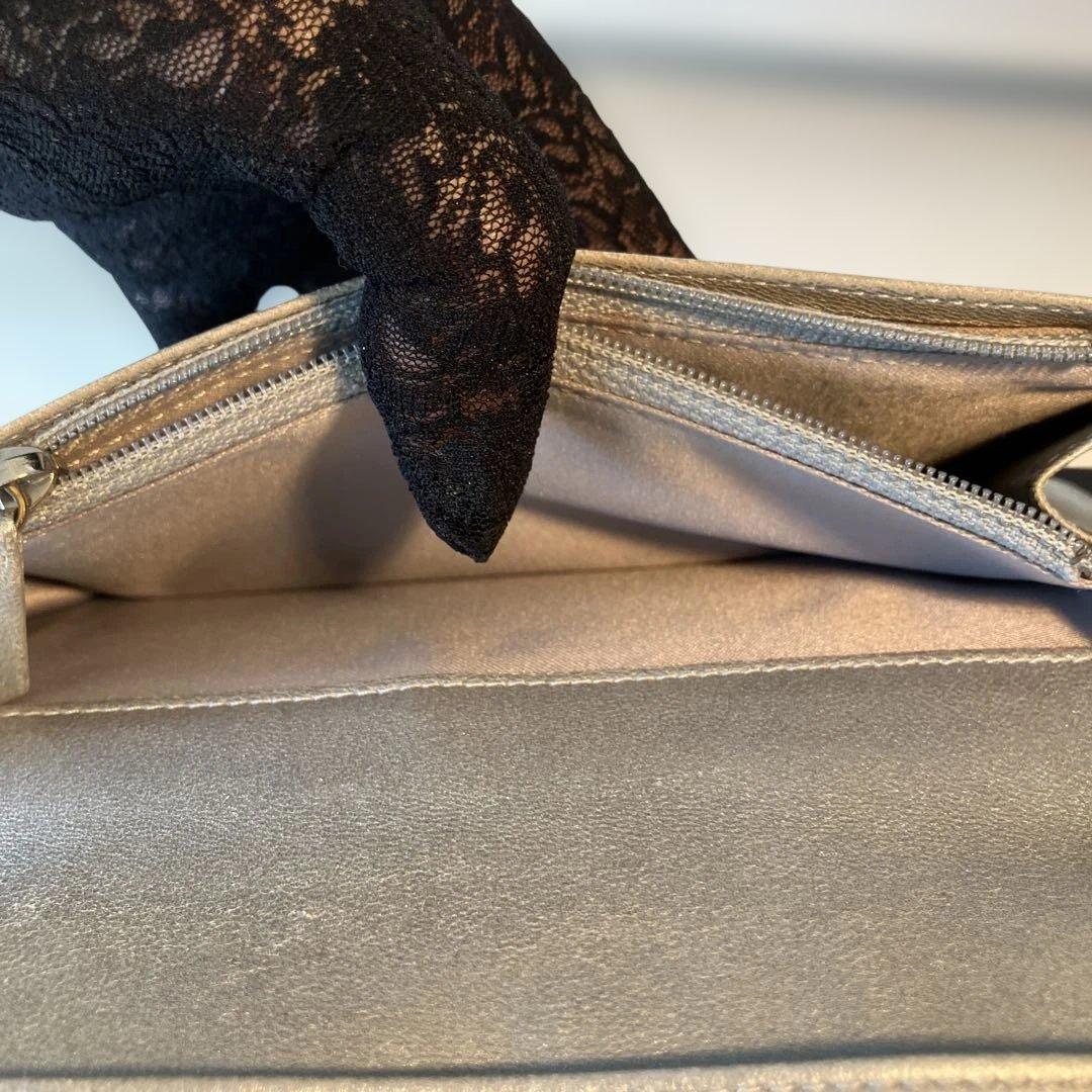 ［正規品］美品　CHANEL カメリア　長財布　　シリアルシール付き