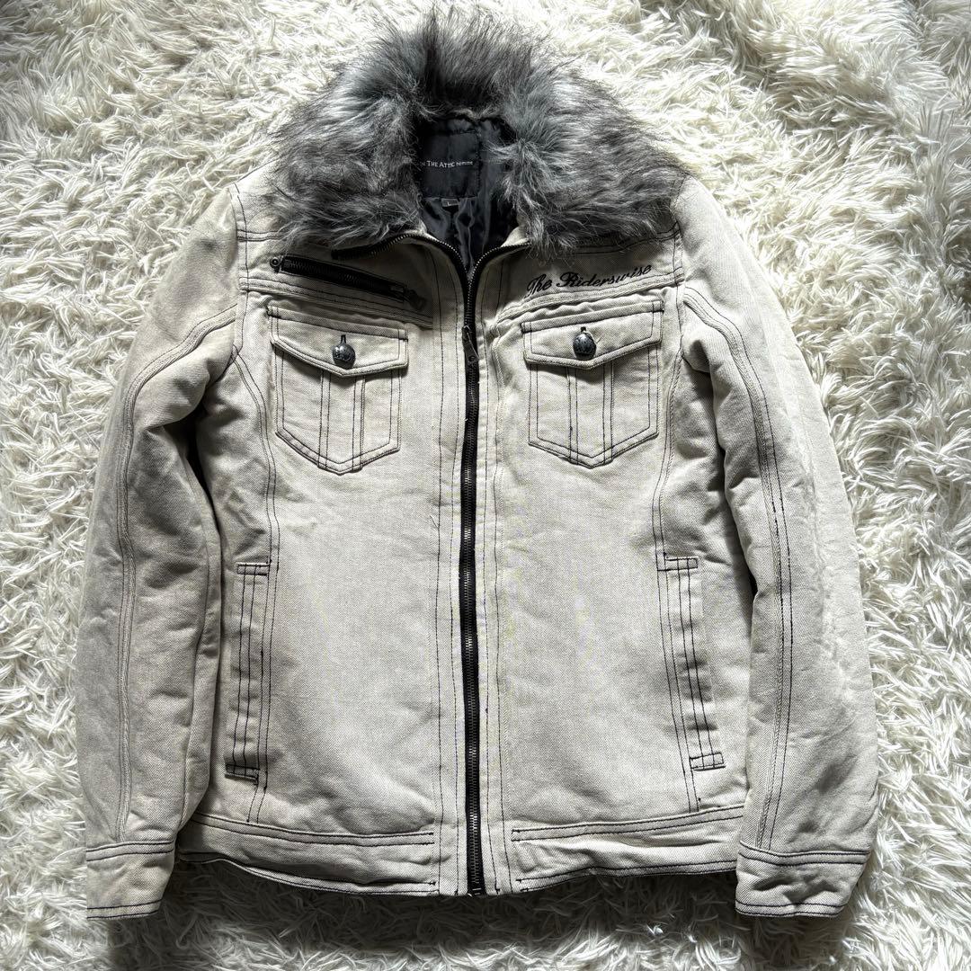 In the attic - y2k fur jacket 平成 お兄 ホワイト - メルカリ