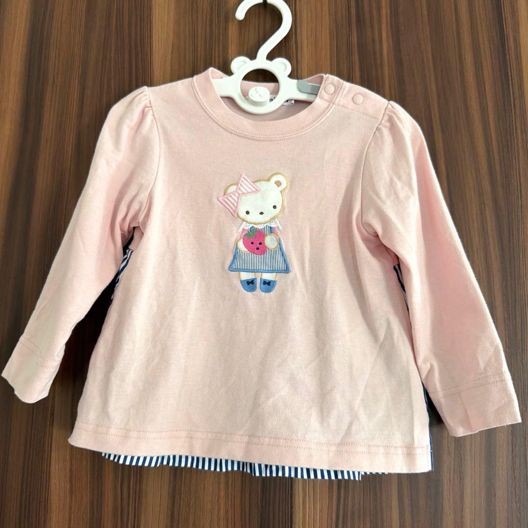 タイムセール】familiar カットソー 90 ファミリア 半袖Tシャツ