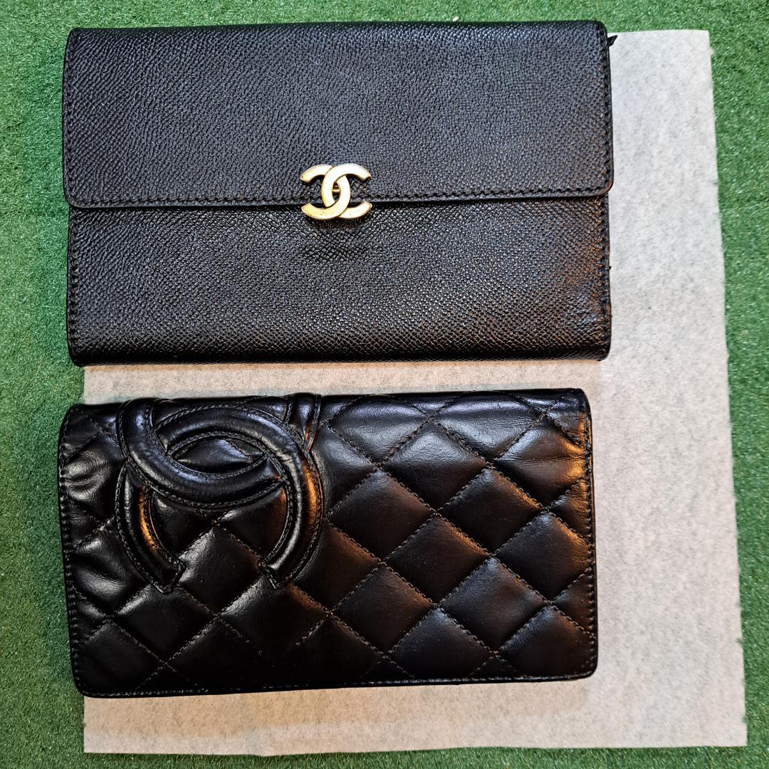 レア品 CHANEL 三つ折り財布 財布 大型 クラシカルデザイン 長財布