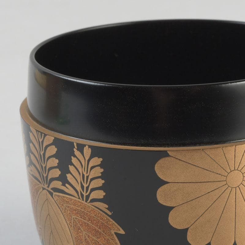 茶道具 呉藤童甫作 菊桐秋草蒔絵 大棗 堀内宗完(兼中斎)