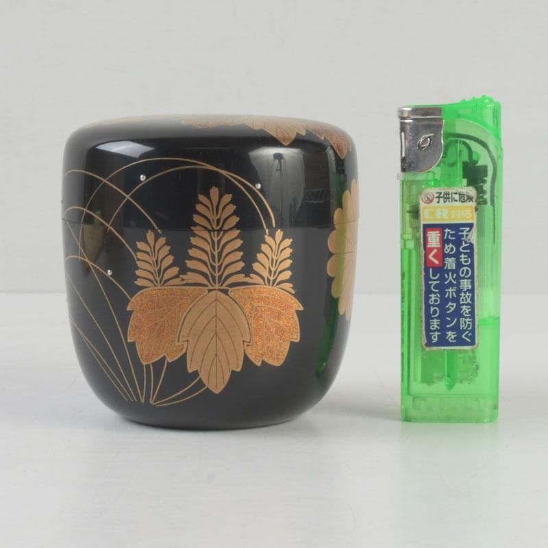 茶道具 呉藤童甫作 菊桐秋草蒔絵 大棗 堀内宗完(兼中斎)
