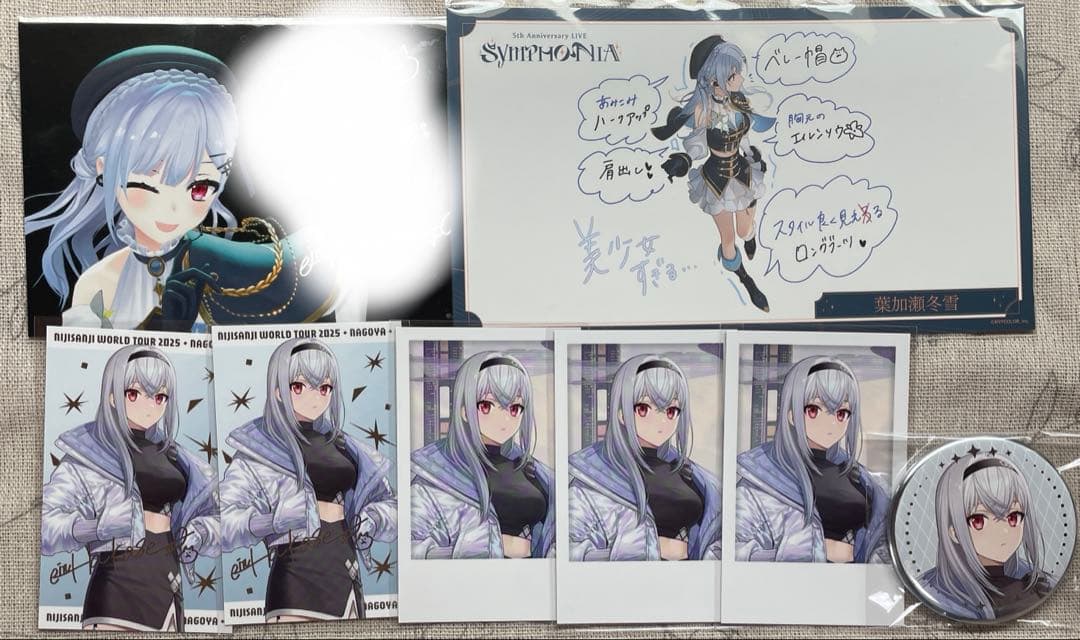 にじさんじ 葉加瀬冬雪 SYMPHONIA 名古屋 ブロマイド チェキ 缶バ