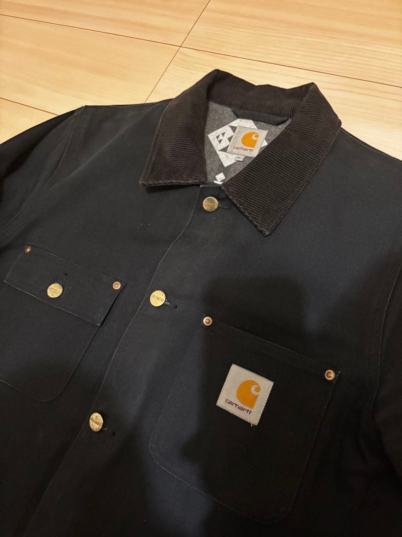 Carhartt 黒 ボタン付きジャケット