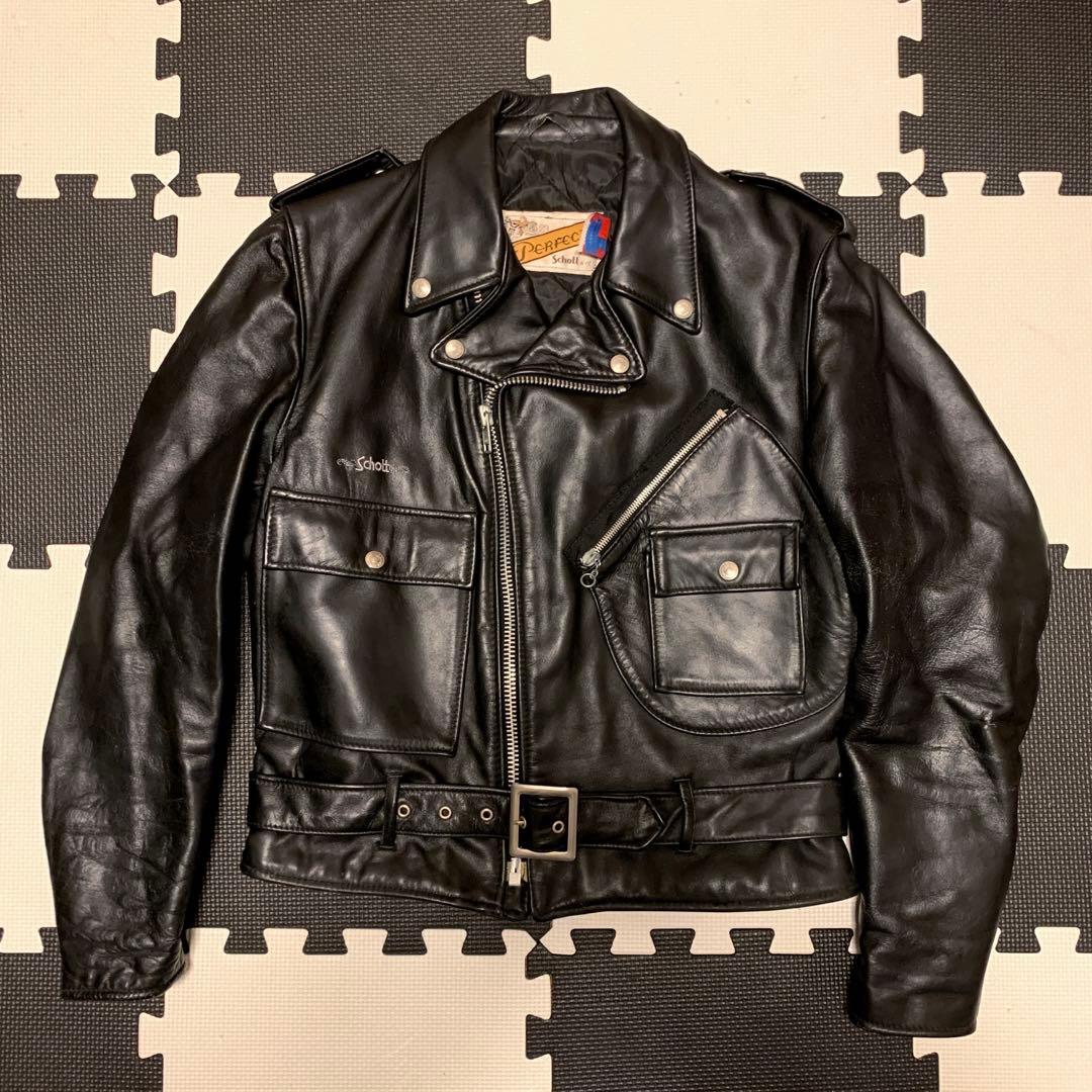 Schott 699 本革 ダブル ライダースジャケット 38 Dポケット
