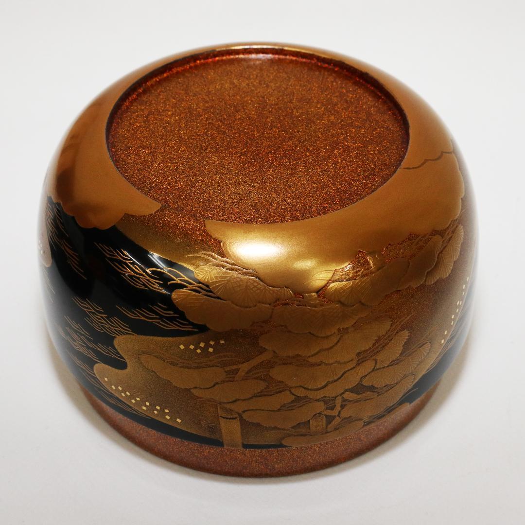 輪島塗 住吉 蒔絵 平棗 新出光峯 共箱