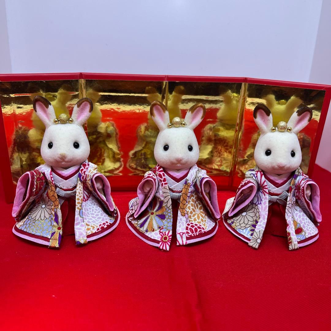 ゆう様専用 シルバニア衣装 ひな人形 男雛女雛三人官女 - メルカリ