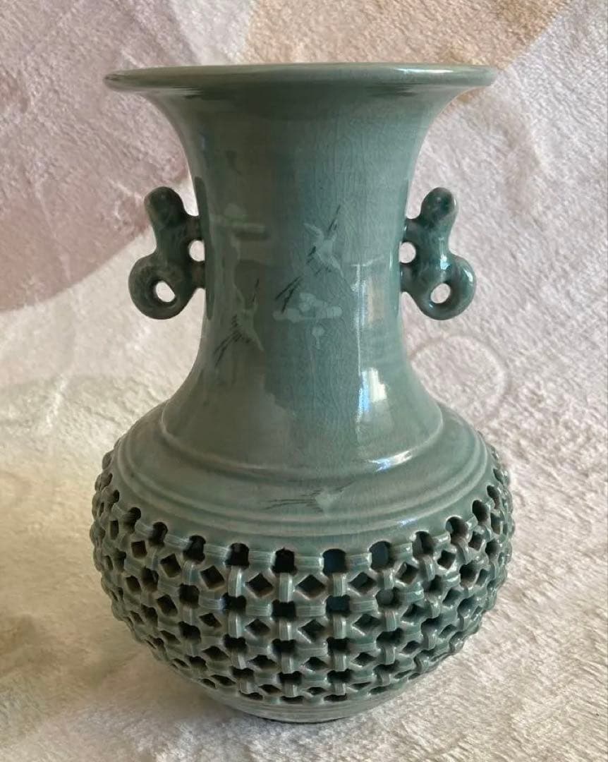 青磁壺 陶磁器 骨董 アンティーク 韓国 - メルカリ