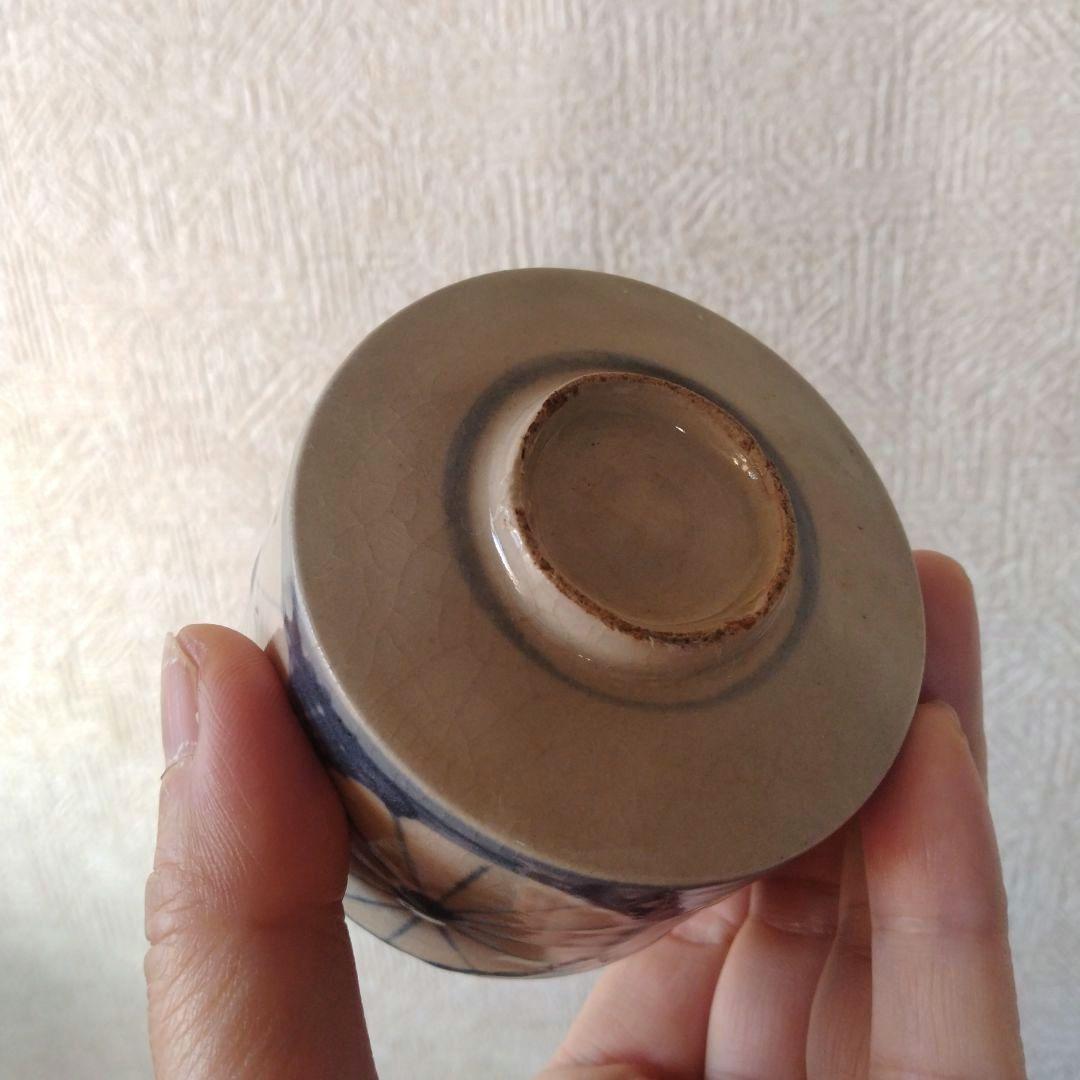 古伊万里美濃太白菊半筒猪口御深井江戸時代B