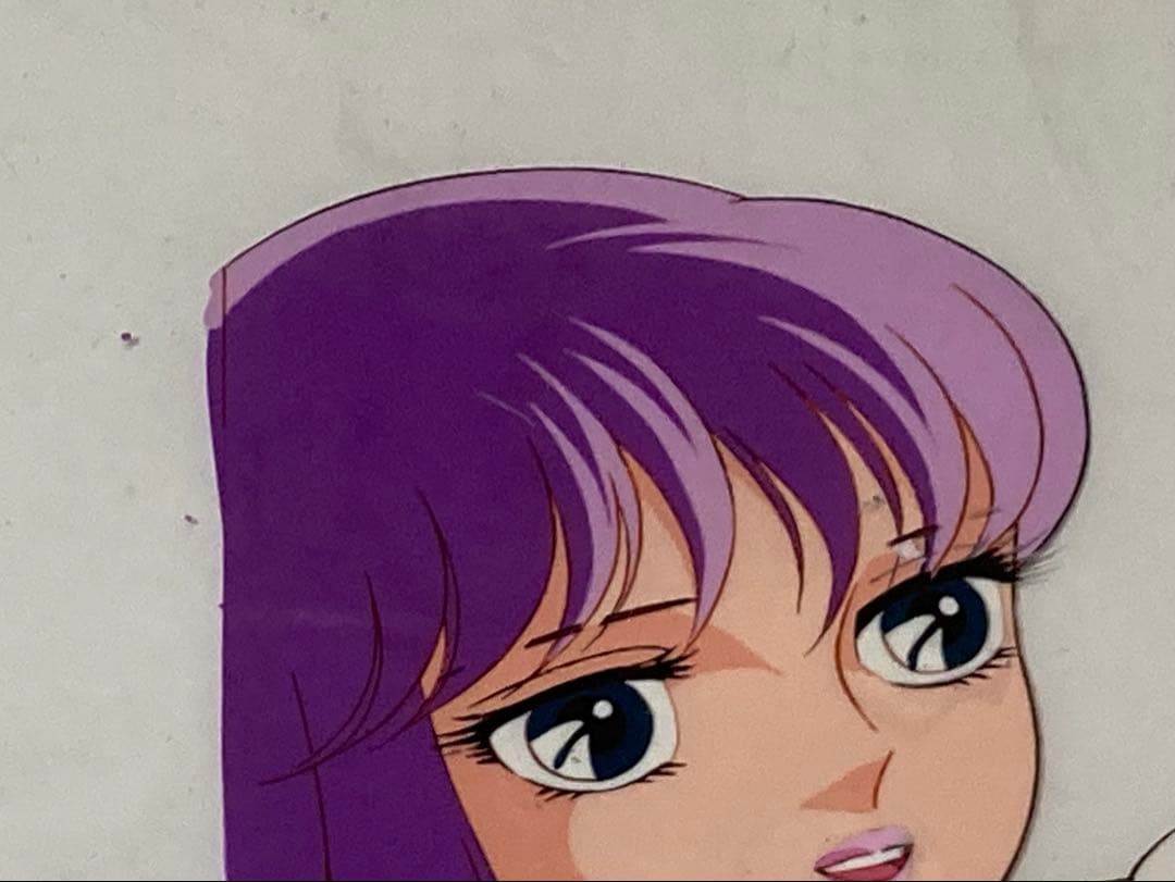 t２５　レア　大判聖闘士星矢セル画【城戸沙織】背景画・額縁付き