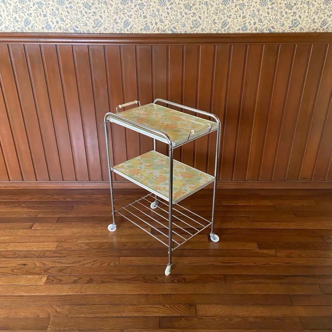 昭和レトロポップ 花柄キッチンワゴン - [Sold Out]過去の販売商品