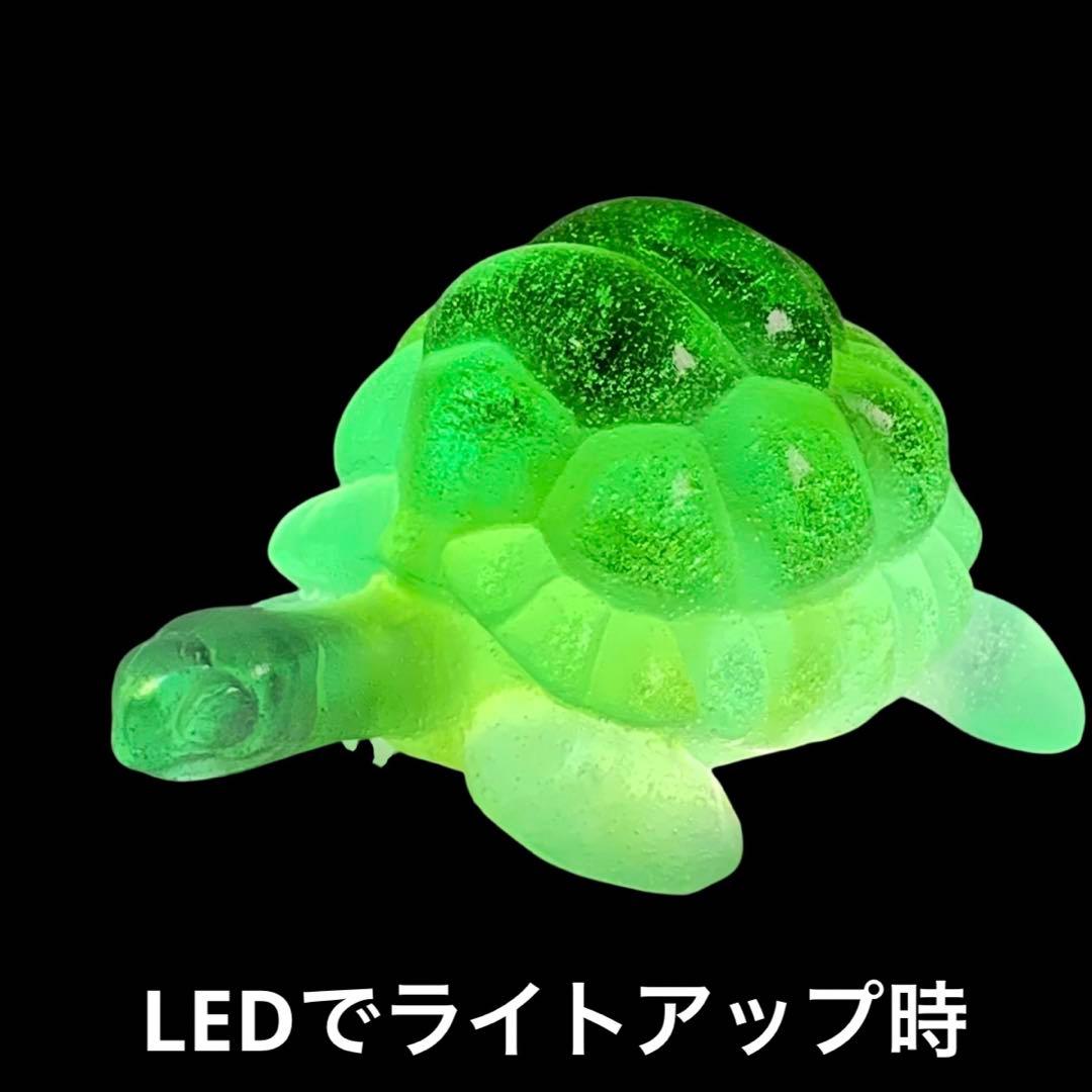 ドームフランス 置物 緑 亀 カメ クリスタル 水晶 ナンシー daum
