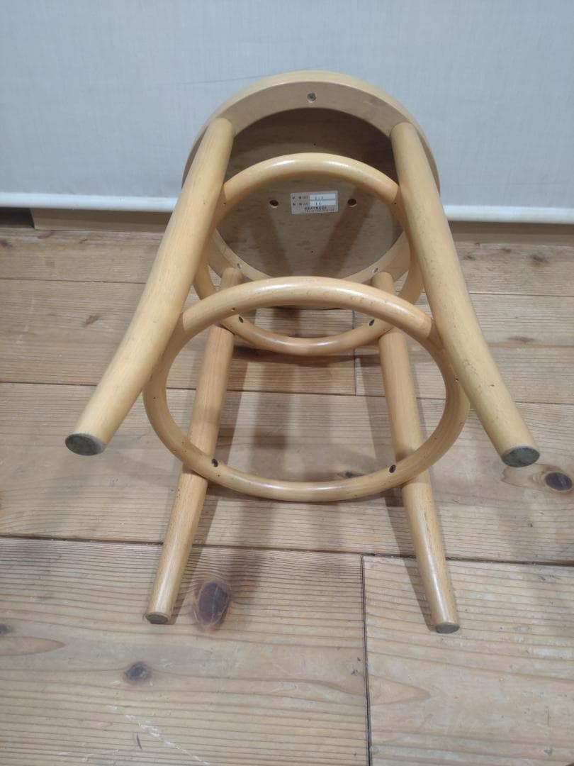 秋田木工　曲木スツール　ブナ材　カウンターチェア　高さ51㎝　2脚セット