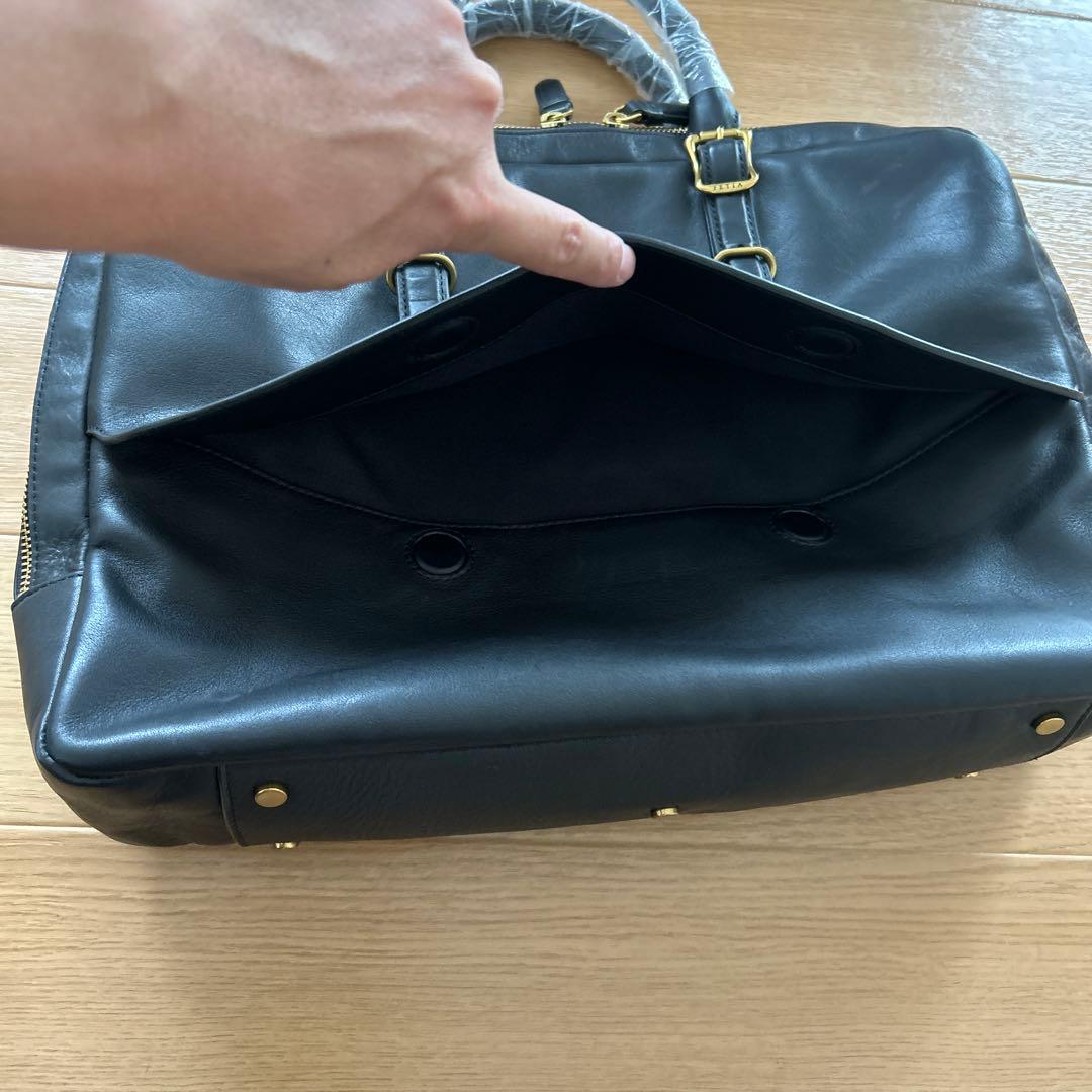 未使用　fetia ブリーフケース ライロア ブラック　本革レザー【廃盤品】