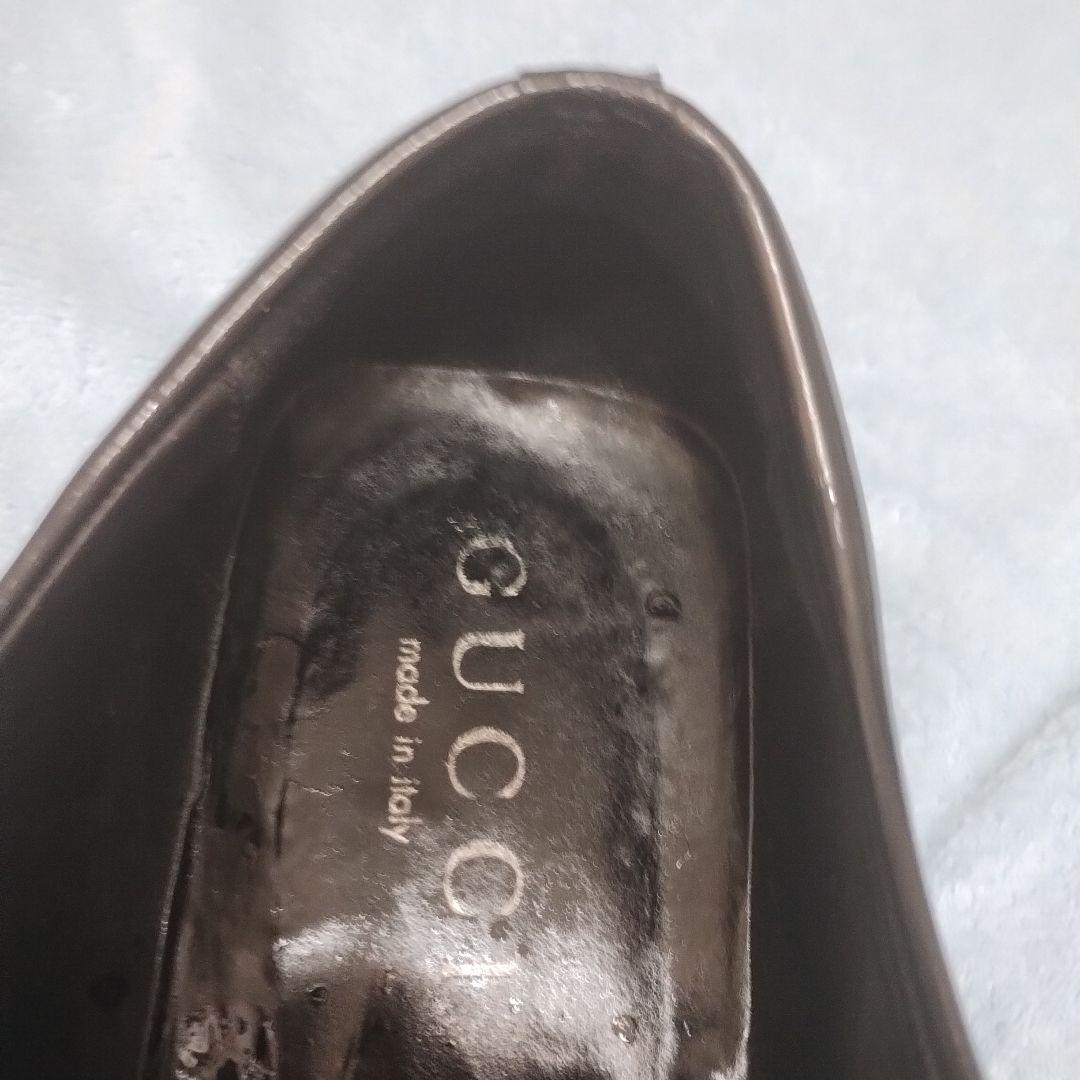 30cm！11D希少グッチGUCCIスクエアトゥドレスシューズ美品！