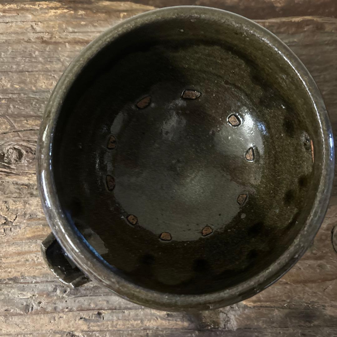 古い平清水片口 酒器 アンティーク 骨董 黒釉 古美術 白洲正子 検:李朝