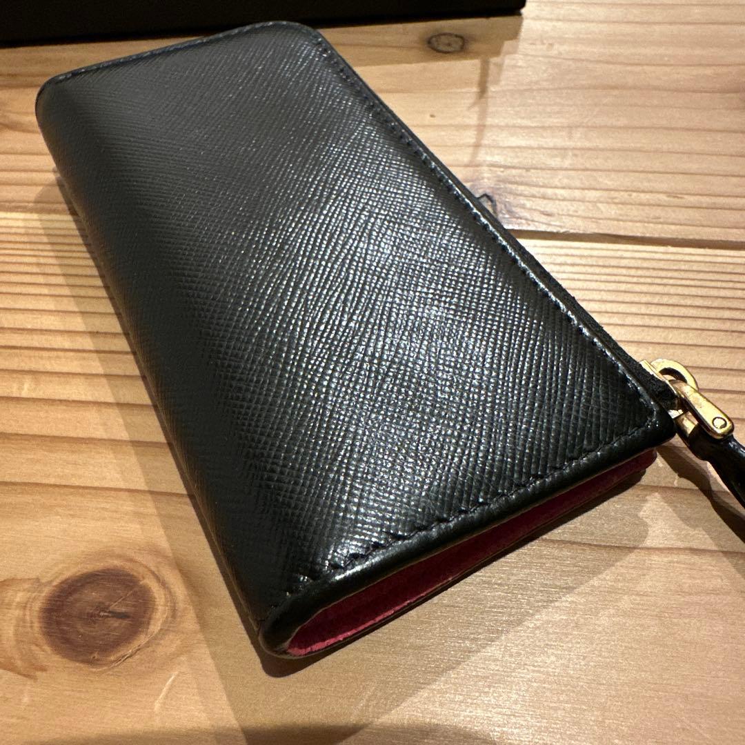 超美品！PRADA ブラック ケース　キーリング付き