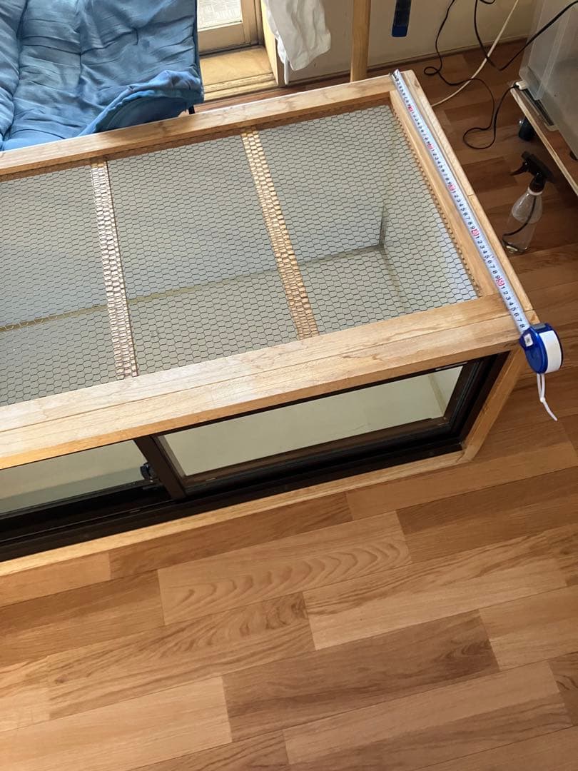 F＆K爬虫類アルミサッシ木製ケージ 外寸w1200×D600×H500 - メルカリ