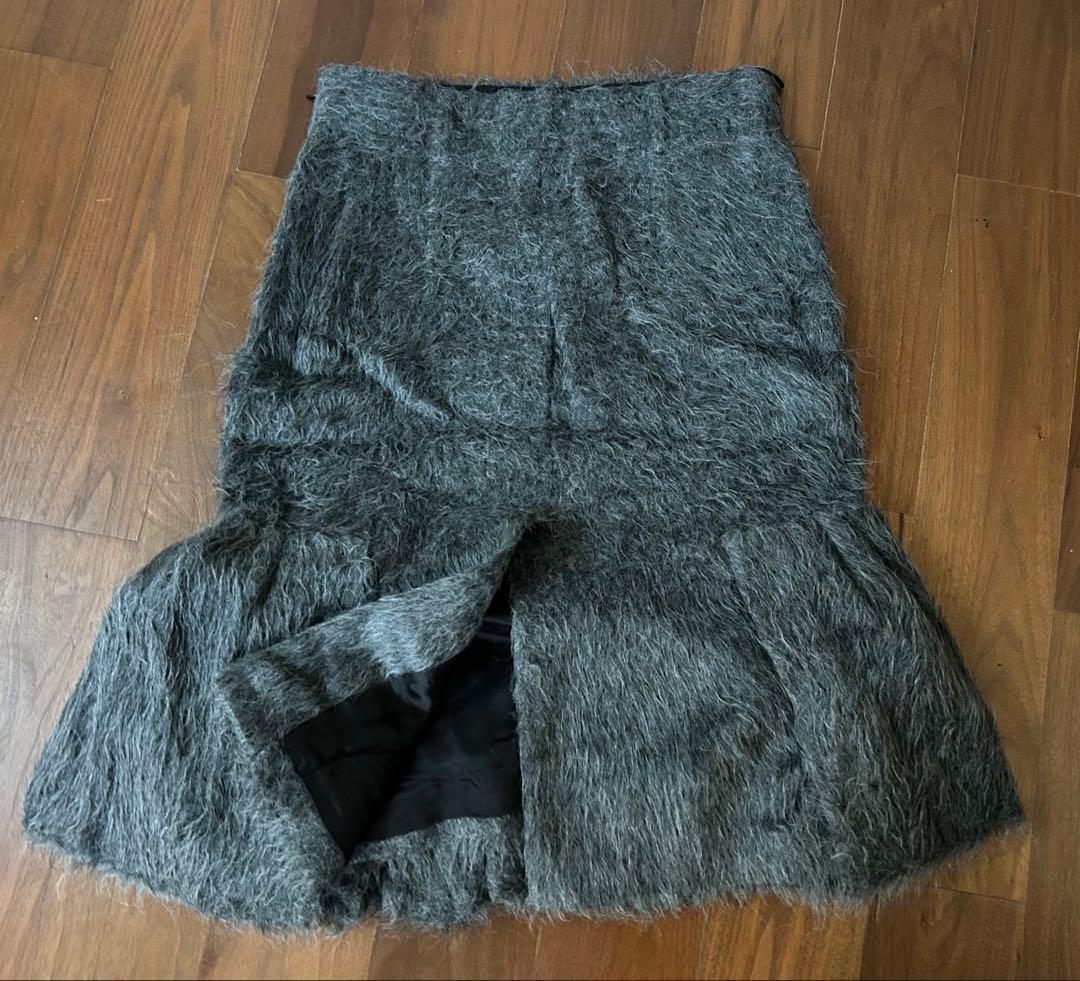 プラダPRADA グレー　アルパカスカート