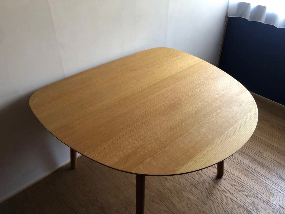 飛騨産業 cobrina コブリナ ダイニングテーブル オーク無垢材 半円 節有