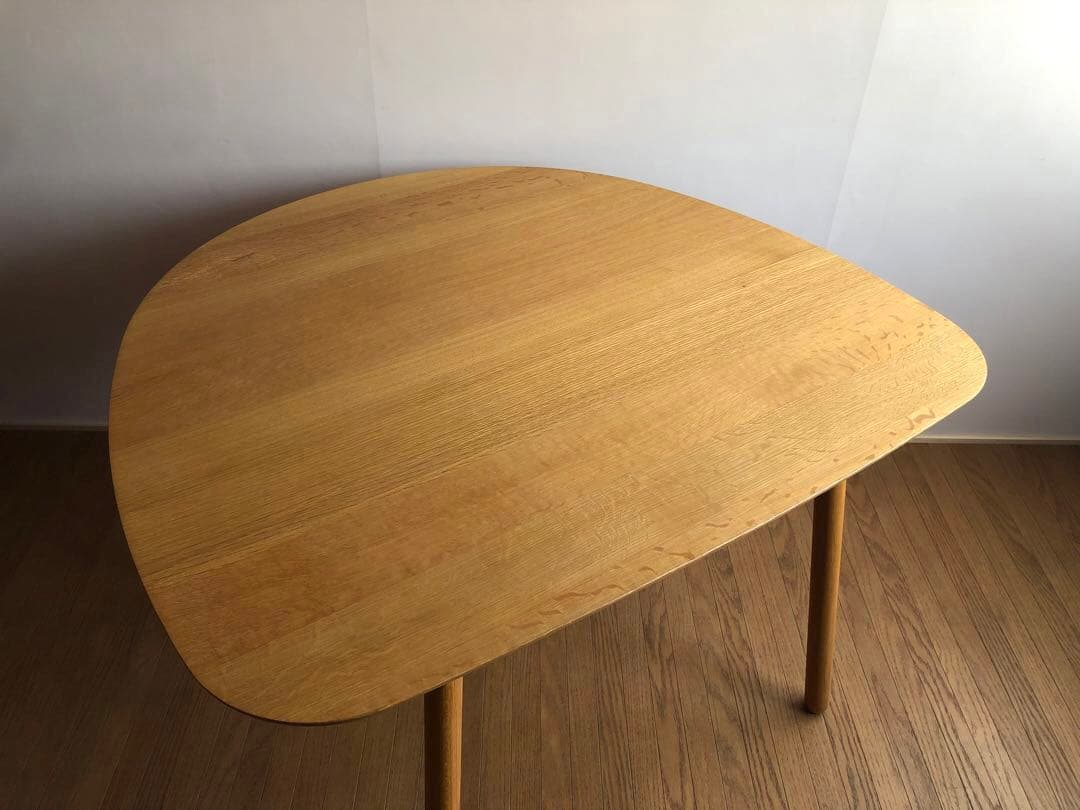 飛騨産業 cobrina コブリナ ダイニングテーブル オーク無垢材 半円 節有