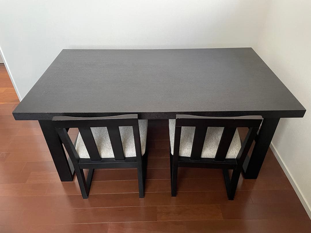 恩*様 4人掛け　ダイニングテーブル　ブラック（テーブルのみ）