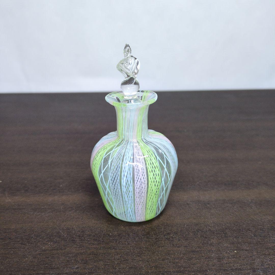 ムラーノ カラフル レースガラス 香水瓶 香水瓶「Secret perfume」［Bianco Fill Avv］【ムラーノガラス