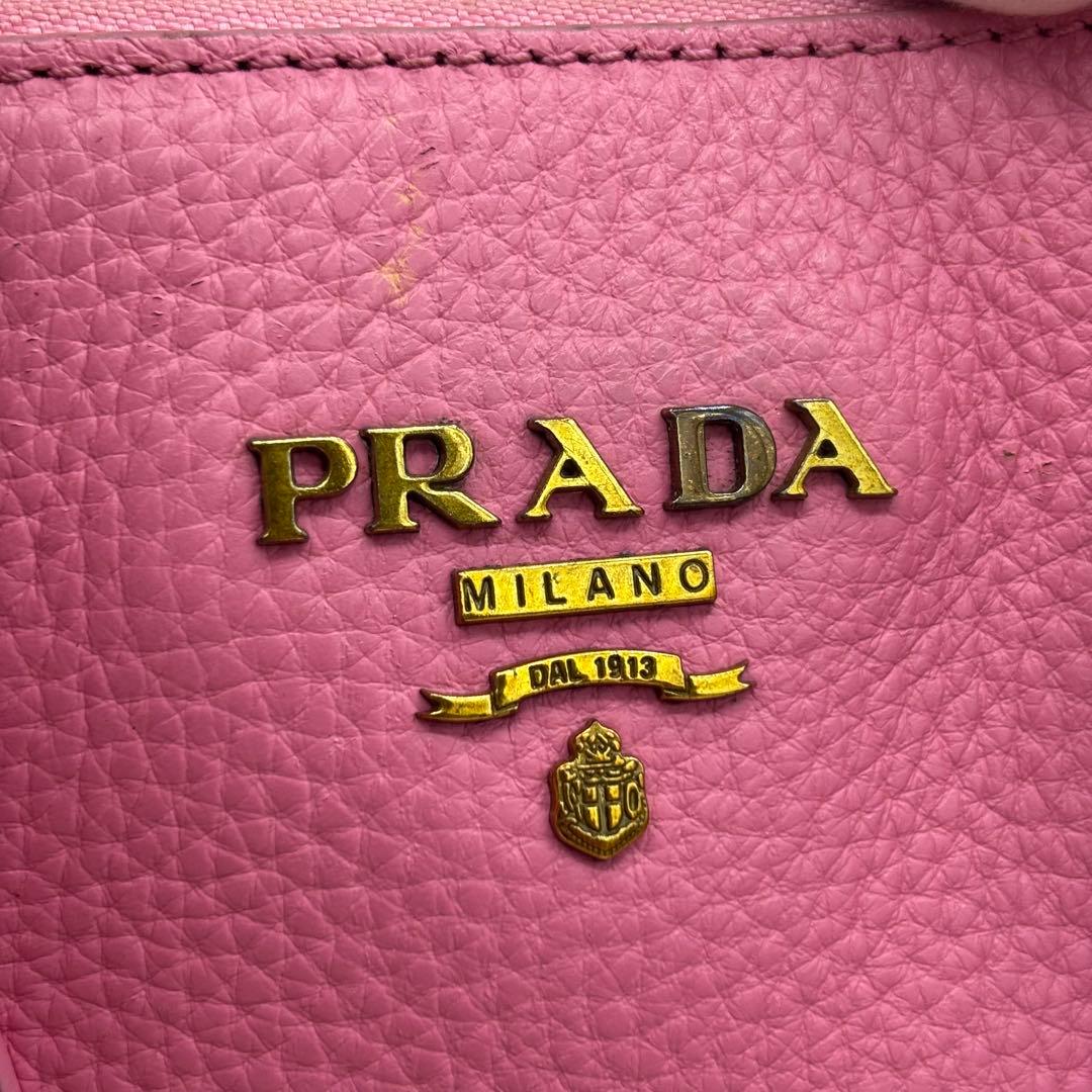 PRADA プラダ レザー ハンド ショルダー バッグ ピンク