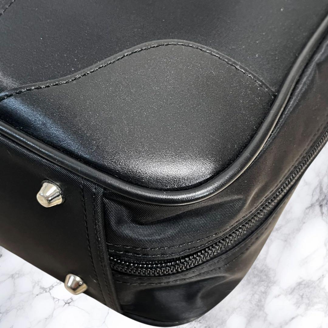 極美品 タケオキクチ 2way ビジネスバッグ ショルダーバッグ 本革 ナイロン