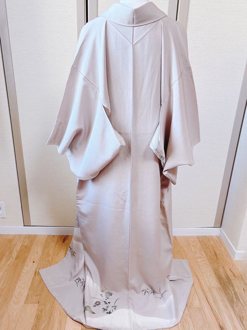 正絹 付け下げ フルセット 裄65 卒業式 入学式 お宮参 袋帯 S グレー