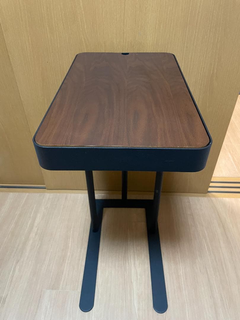 あずま工芸 ノエル サイドテーブル収納つき ウォールナット ブラウン