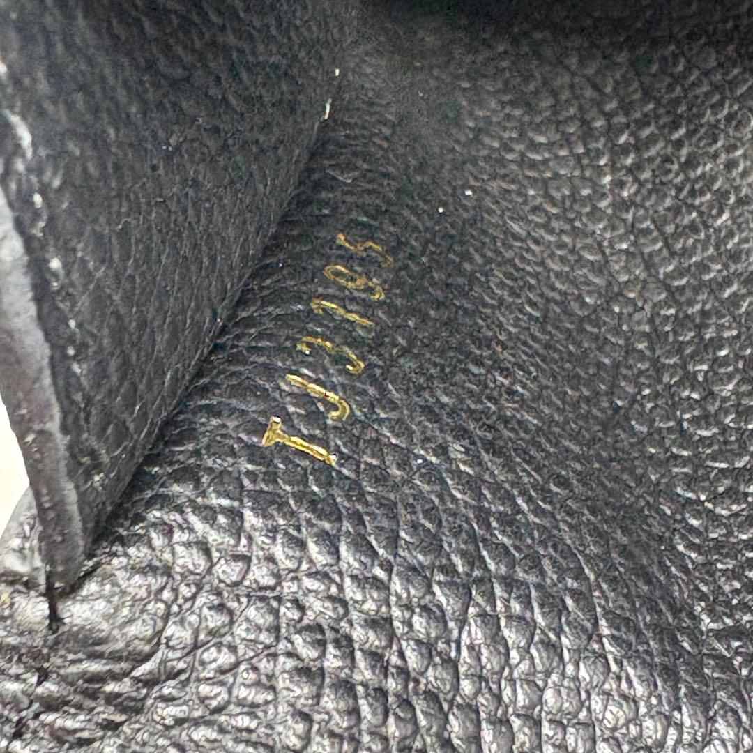 【極美品】ルイヴィトン ポシェットクレ モノグラム アンプラント レザー 黒