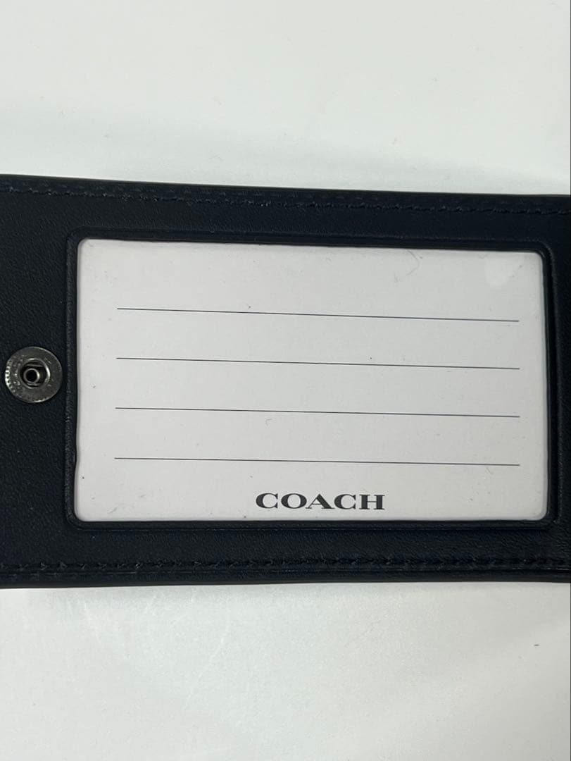 コーチ COACH ネームタグ シグネチャー ラゲッジタグ グリーンマルチ
