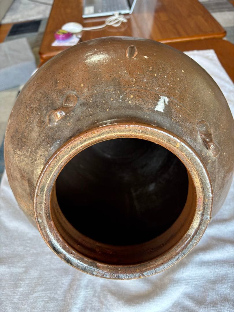 備前焼　三耳壷　古美術　花器 置き飾り