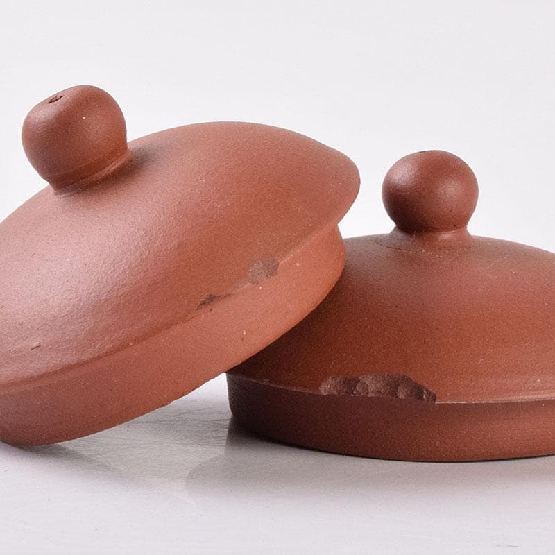 中国　中国宣興銘　紫砂　朱泥　急須　茶壷　一對　V　R8965