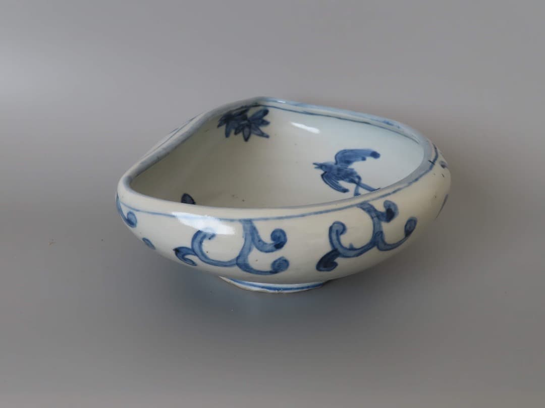 中国　明末清初　古染付大鉢　(検)青花 景徳鎮 祥瑞 中国 明末清初 古染付大鉢 (検)青花 景徳鎮 祥瑞