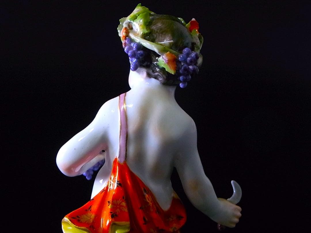 E860 】 真作保証品 マイセン 20世紀初頭作品 磁器人形 四季の寓意像