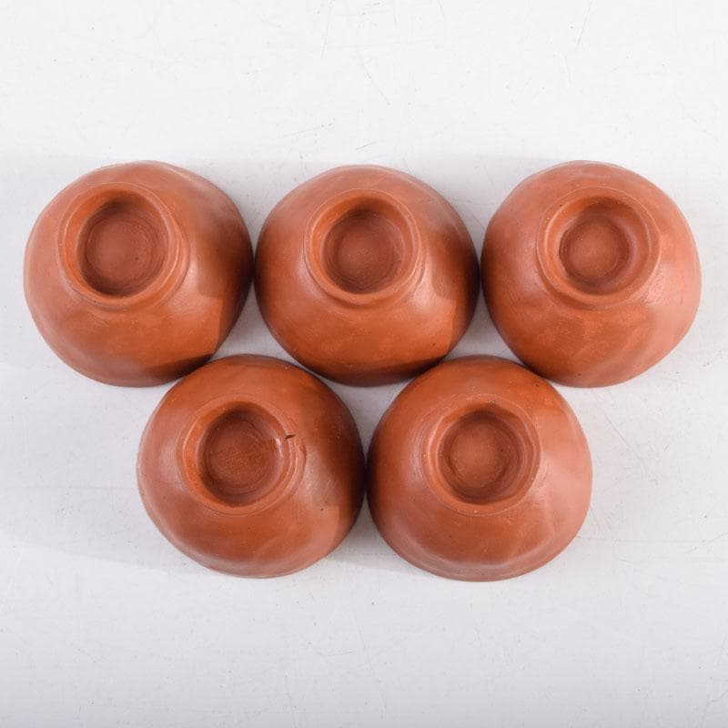 常滑焼 間野弥平作 朱泥 手捻り 小さな茶器揃 共布共箱 V