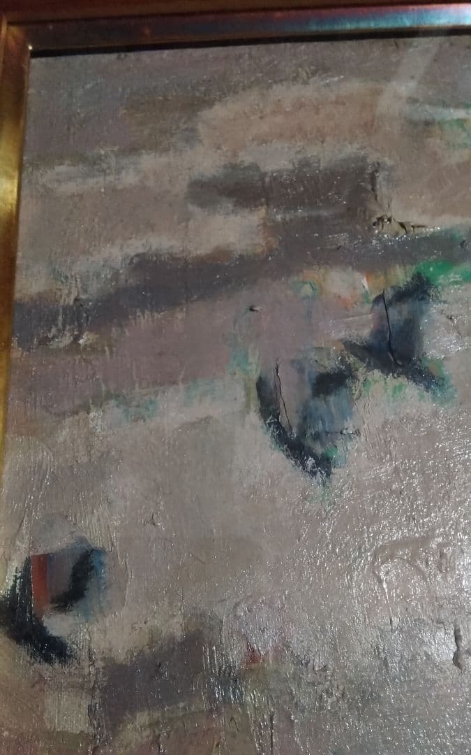 桜田精一　油彩真作F6春雲　巨匠金沢資産家所蔵毎日オークション7万円エスティメイ