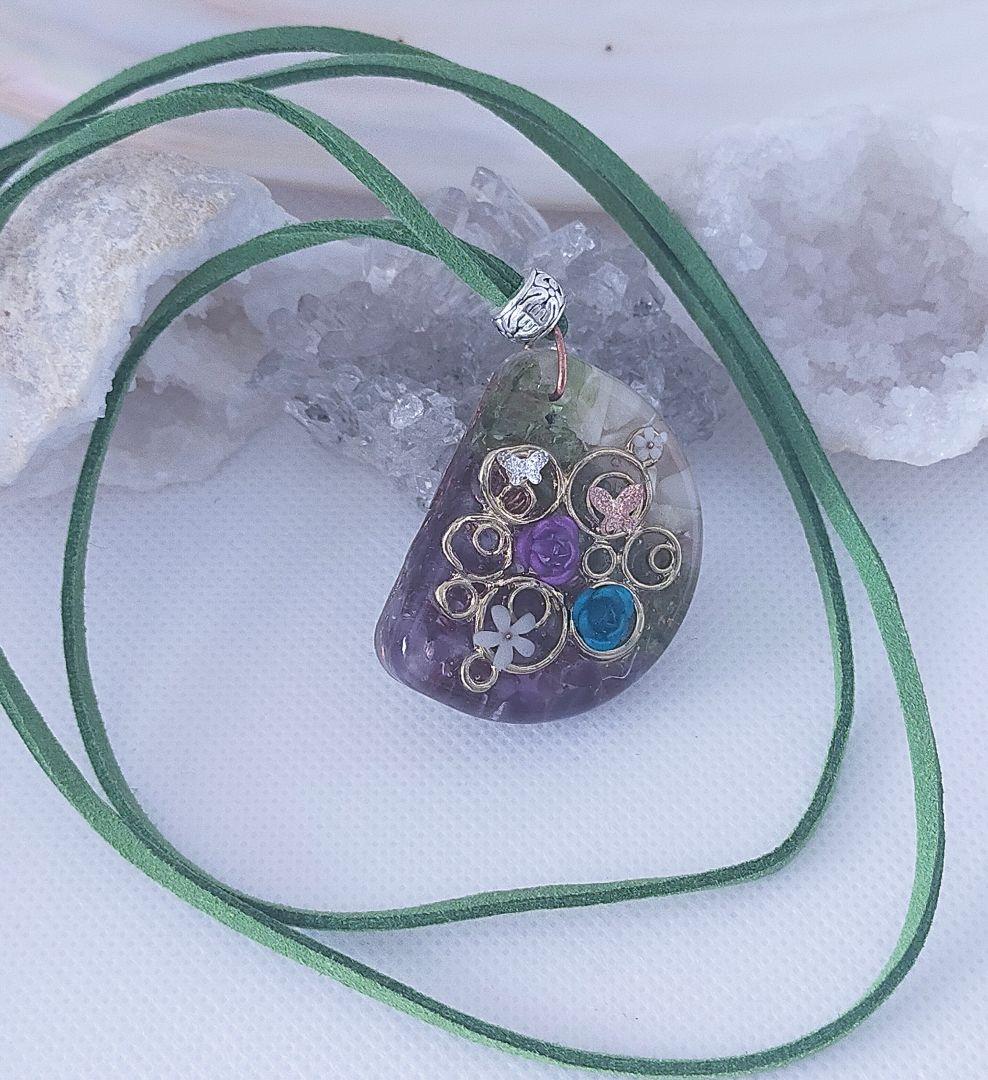 P514 オルゴナイト 天然石 パワーストーン ネックレス ペンダント