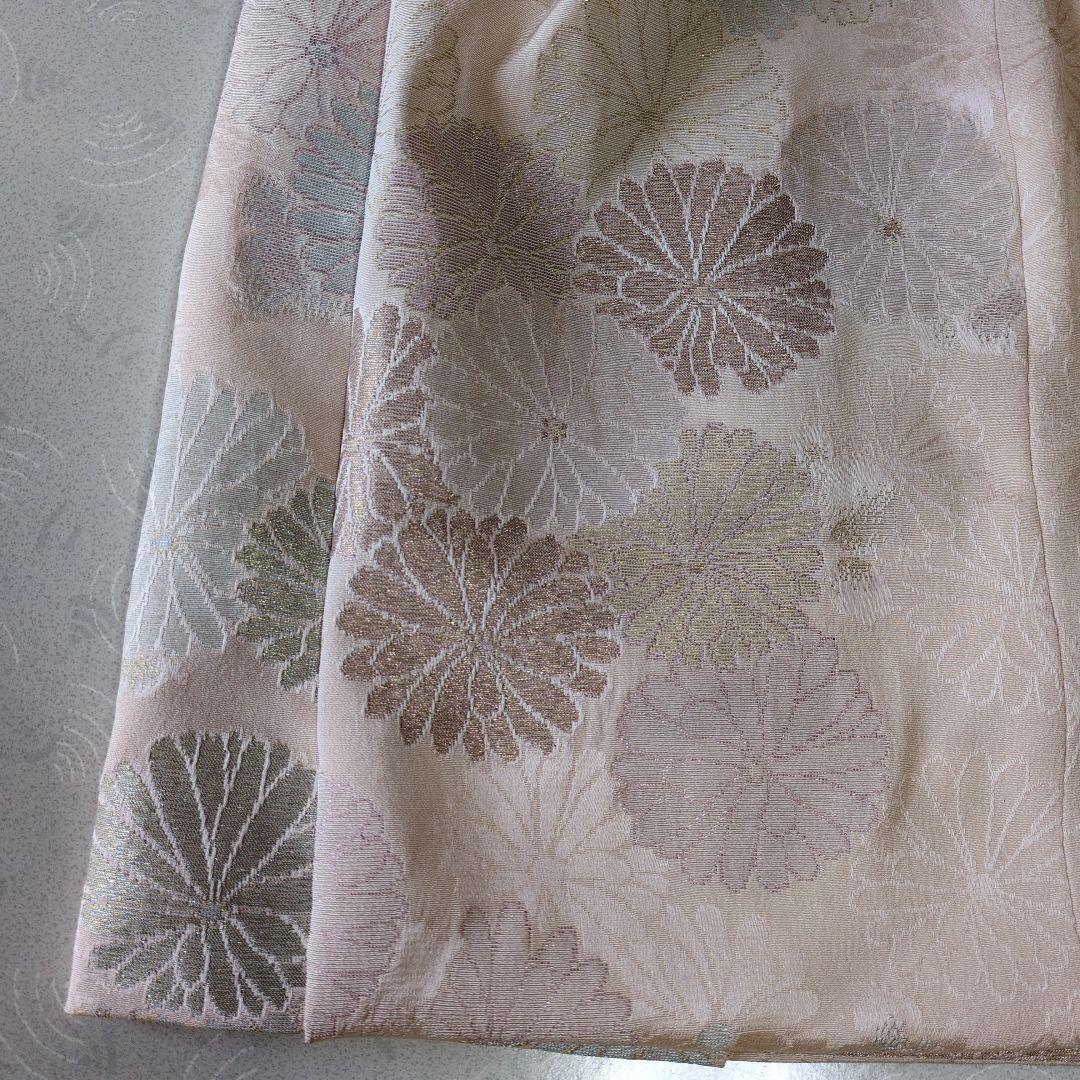 七五三３歳正絹刺繍入りの被布（中綿無し）ベージュ色