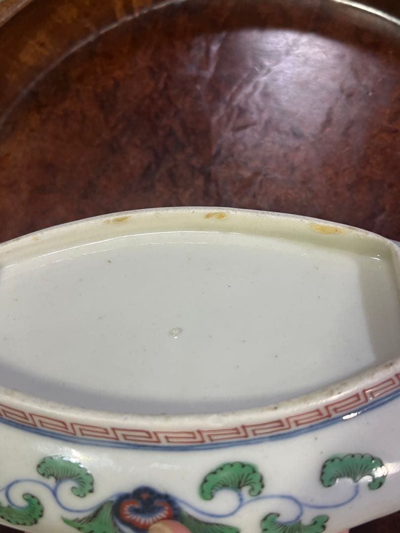 古伊万里　色絵　長皿　上手　享保　元禄　花唐草　唐草　柿右衛門　鍋島　吉祥