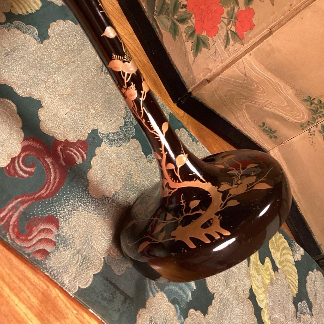 A1059 極上蒔絵　木製輪島塗　桐に鳳凰蒔絵　高月　高杯【供箱入】　1基