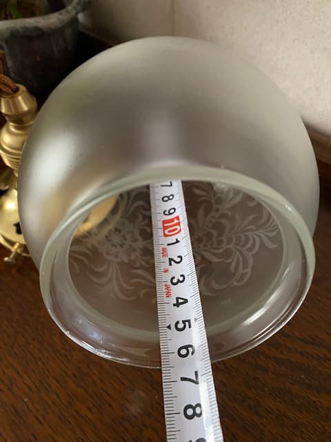 フランス ビンテージ エッチング装飾の卵型 ガラスランプ シーリングライト