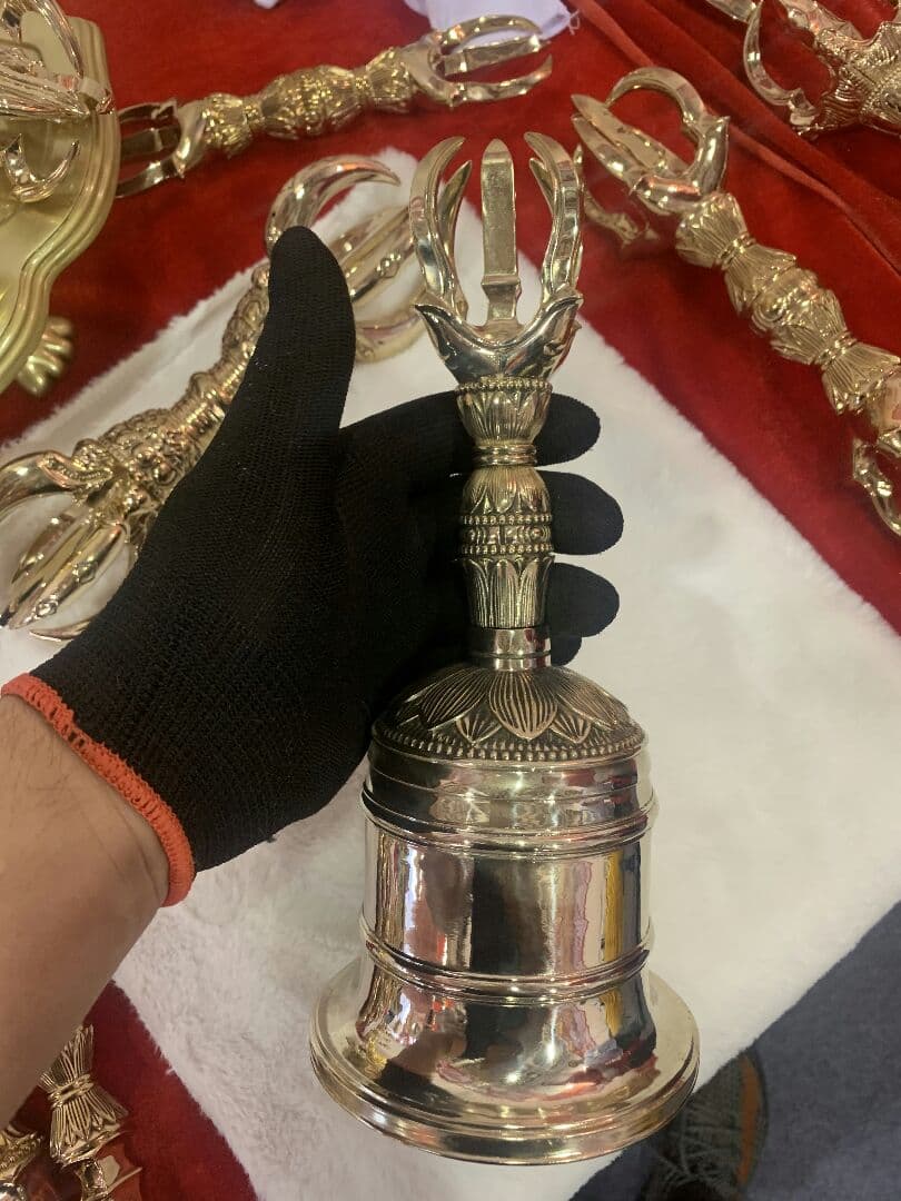 修縁堂】チベット仏教法器 事業金鋼撅 鉄製品 密教法具 20cm